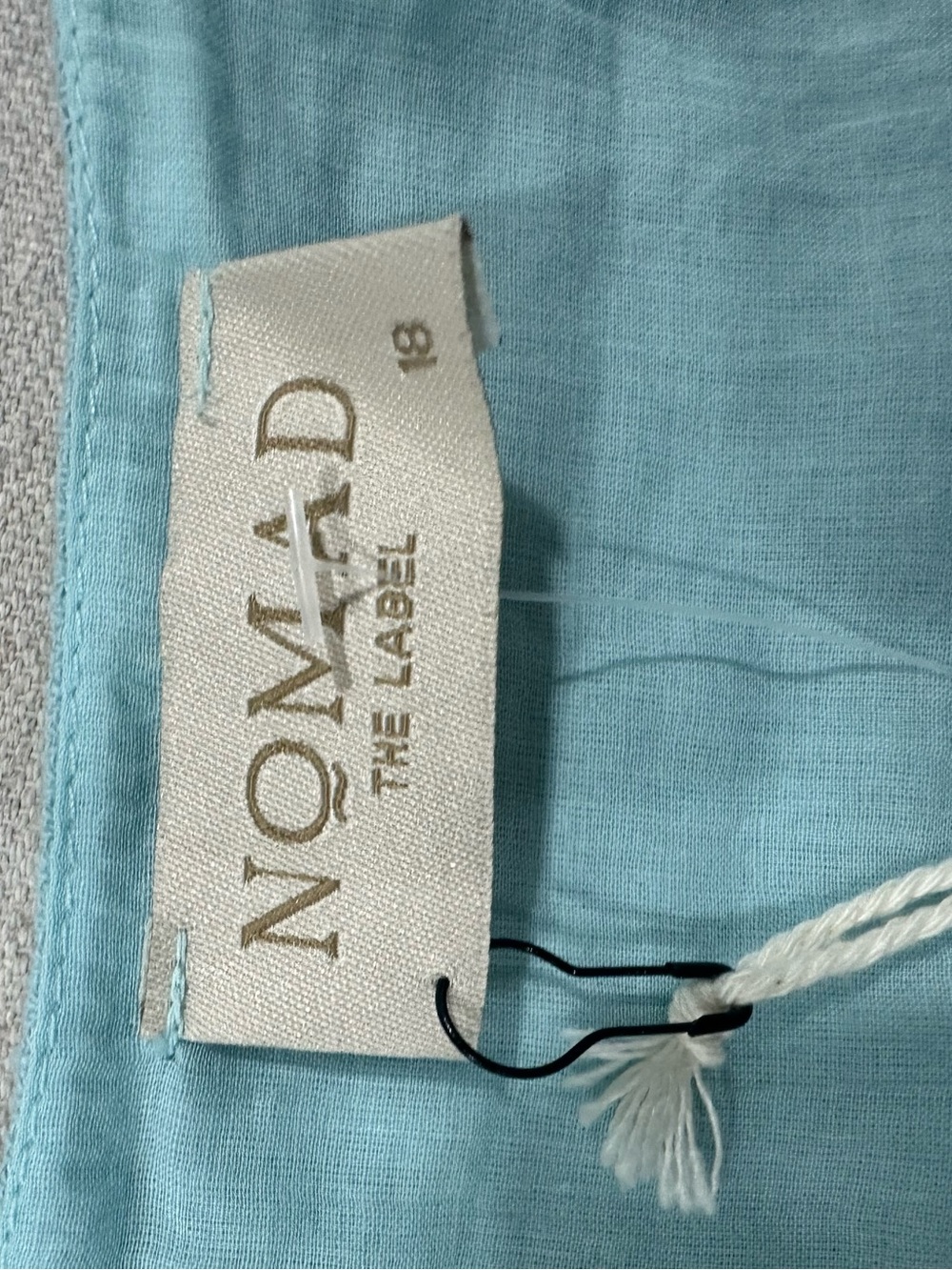 Nomad Light Blue Open-Front Linen Cardigan -NWT -Size 18 - Picture 4 of 6